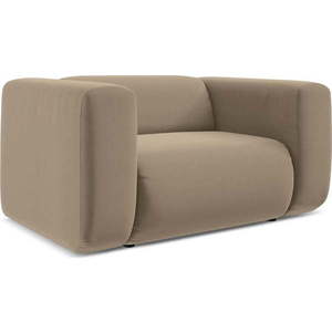 Béžové sametové křeslo Ekahi – Makamii obraz