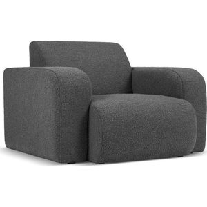 Tmavě šedé křeslo z textilie bouclé Molino – Micadoni Home obraz