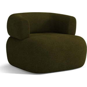 Zelené křeslo z textilie bouclé Jenny – Micadoni Home obraz