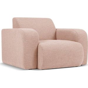 Růžové křeslo z textilie bouclé Molino – Micadoni Home obraz