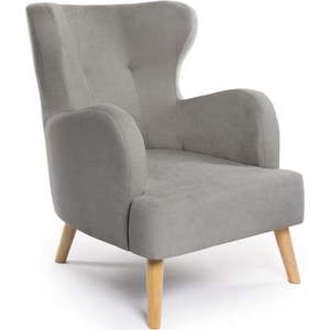 Světle šedé křeslo ušák Noemye – Bonami Selection obraz