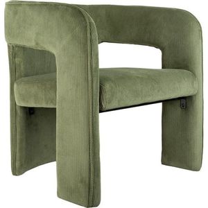 Zelené manšestrové křeslo Vigor – Leitmotiv obraz