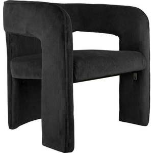 Černé manšestrové křeslo Vigor – Leitmotiv obraz