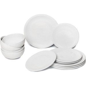 12dílná sada bílého porcelánového nádobí Bonami Essentials Purita obraz