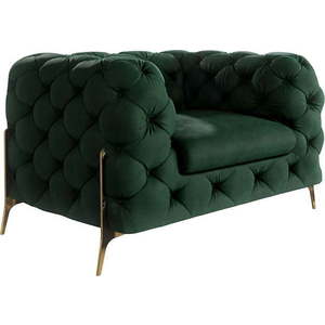 Tmavě zelené sametové křeslo Chelsea Bis – Ropez obraz