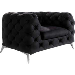 Černé sametové křeslo Chelsea – Ropez obraz