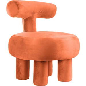 Oranžové sametové křeslo Abrazo – Leitmotiv obraz