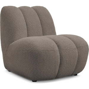 Taupe křeslo z textilie bouclé Janissaire – Bobochic Paris obraz