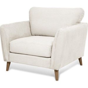 Bílé manšestrové křeslo Paris – Scandic obraz