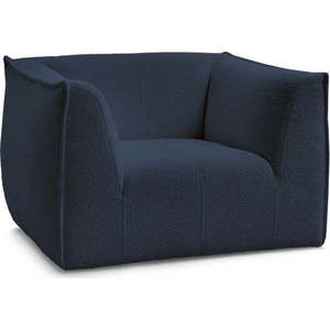 Tmavě modré křeslo z textilie bouclé Giorgia – Bobochic Paris obraz