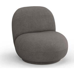 Šedé křeslo z textilie bouclé Chuck – Micadoni Home obraz