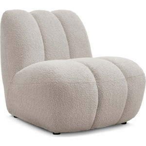 Béžové křeslo z textilie bouclé Janissaire – Bobochic Paris obraz