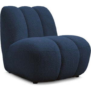Tmavě modré křeslo z textilie bouclé Janissaire – Bobochic Paris obraz