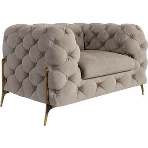 Šedobéžové sametové křeslo Chelsea Bis – Ropez obraz