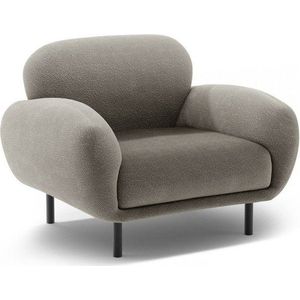 Šedé křeslo z textilie bouclé Poppy – Micadoni obraz