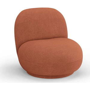 Křeslo z textilie bouclé v cihlové barvě Chuck – Micadoni Home obraz