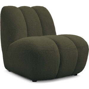 Zelené křeslo z textilie bouclé Janissaire – Bobochic Paris obraz