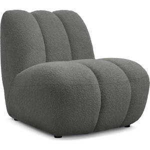 Tmavě šedé křeslo z textilie bouclé Janissaire – Bobochic Paris obraz