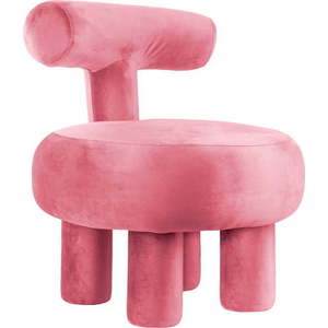 Růžové sametové křeslo Abrazo – Leitmotiv obraz