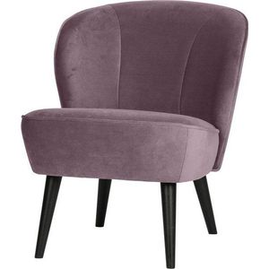 Fialové sametové křeslo Sara – WOOOD obraz