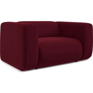 Vínové sametové křeslo Ekahi – Makamii obraz