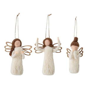 Vlněné vánoční ozdoby v sadě 3 ks 13 cm Pavla – Bloomingville obraz