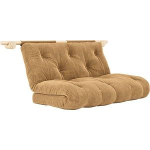 Světle hnědá manšestrová rozkládací pohovka 135 cm Hooked – Karup Design obraz