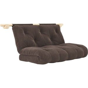 Tmavě hnědá manšestrová rozkládací pohovka 135 cm Hooked – Karup Design obraz