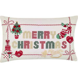 Bavlněný dekorační polštář s vánočním motivem 30x50 cm Merry Christmas Cross Stitch – Catherine Lansfield obraz