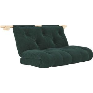 Tmavě zelená manšestrová rozkládací pohovka 135 cm Hooked – Karup Design obraz