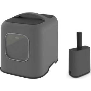 Antracitová sada kočičího záchodu a lopatky Biala – Rotho obraz