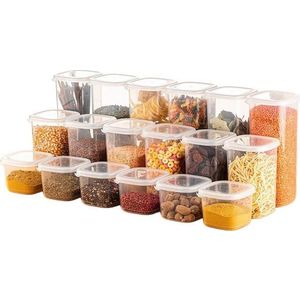 Plastové dózy v sadě 16 ks na potraviny Fresco – Hermia obraz