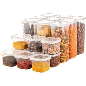 Plastové dózy v sadě 18 ks na potraviny Fresco – Hermia obraz