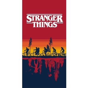 Červená bavlněná dětská osuška 70x140 cm Stranger Things – Jerry Fabrics obraz