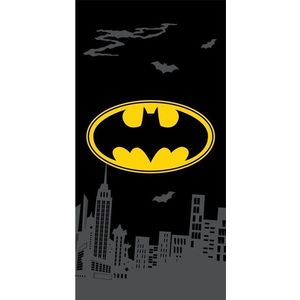 Černá bavlněná dětská osuška 70x140 cm Batman "The Emblem" – Jerry Fabrics obraz