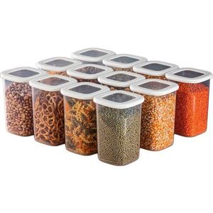 Plastové dózy v sadě 12 ks na potraviny Fresco – Hermia obraz