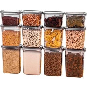 Plastové dózy v sadě 12 ks na potraviny Fresco – Hermia obraz