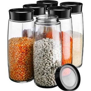 Skleněné dózy na potraviny v sadě 6 ks – Hermia obraz