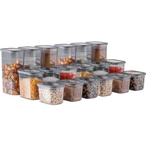 Plastové dózy v sadě 18 ks na potraviny Fresco – Hermia obraz