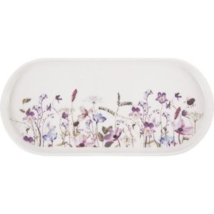 Bílý/fialový servírovací porcelánový talíř Louka – Orion obraz