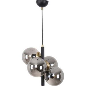 Černo-šedé závěsné svítidlo se skleněným stínidlem ø 15 cm Forte – Squid Lighting obraz