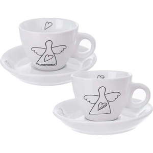 Černobílé keramické šálky v sadě 2 ks 90 ml – Orion obraz