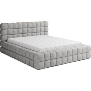 Šedá čalouněná dvoulůžková postel s úložným prostorem s roštem 140x200 cm Dizzle – ELTAP obraz