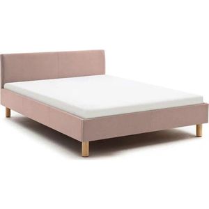 Růžová čalouněná dvoulůžková postel bez roštu 140x200 cm Lena – Meise Möbel obraz