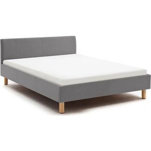 Světle šedá čalouněná dvoulůžková postel bez roštu 140x200 cm Lena – Meise Möbel obraz