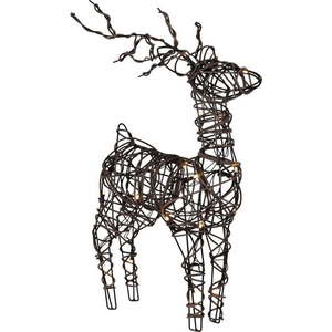 Hnědá stojací vánoční světelná dekorace na baterky Vixen – Star Trading obraz