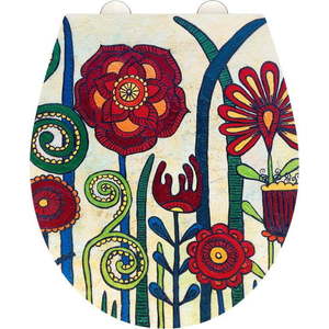 Záchodové prkénko s automatickým zavíráním 37 x 44, 5 cm Rollin'Art Red Blossom – Wenko obraz