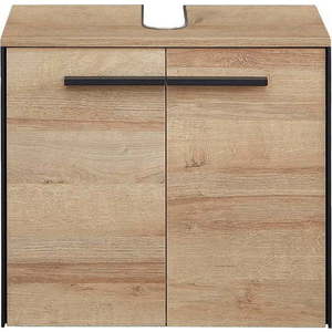 Závěsná skříňka pod umyvadlo v dekoru dubu v přírodní barvě 53x60 cm Quickset 395 – Pelipal obraz