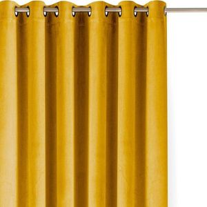 Sametový dimout závěs v hořčicové barvě 200x175 cm Velto – Filumi obraz