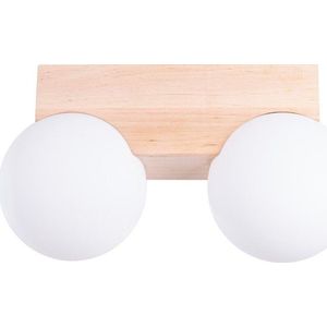 Bílé/v přírodní barvě stropní svítidlo se skleněným stínidlem ø 12 cm Solum – Sollux obraz